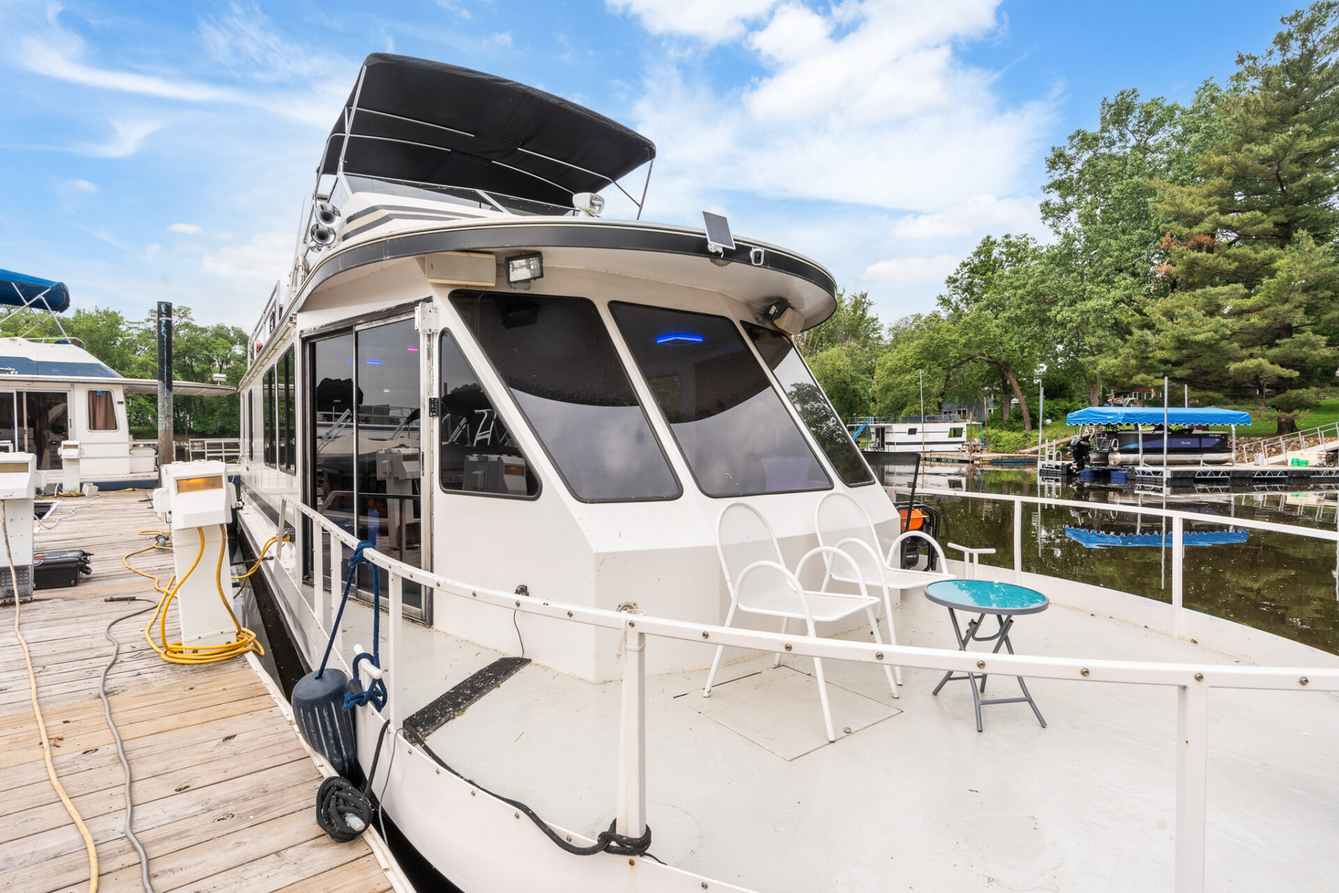 FIVE7 Yacht docked at La Crosse, Wisconsin marina